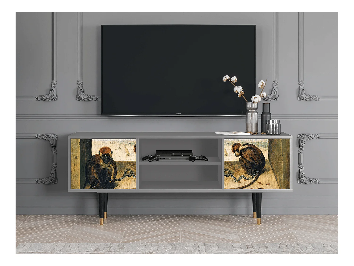 Meuble TV - 170х69х48 cm - T2 - Two Monkeys, Gris
