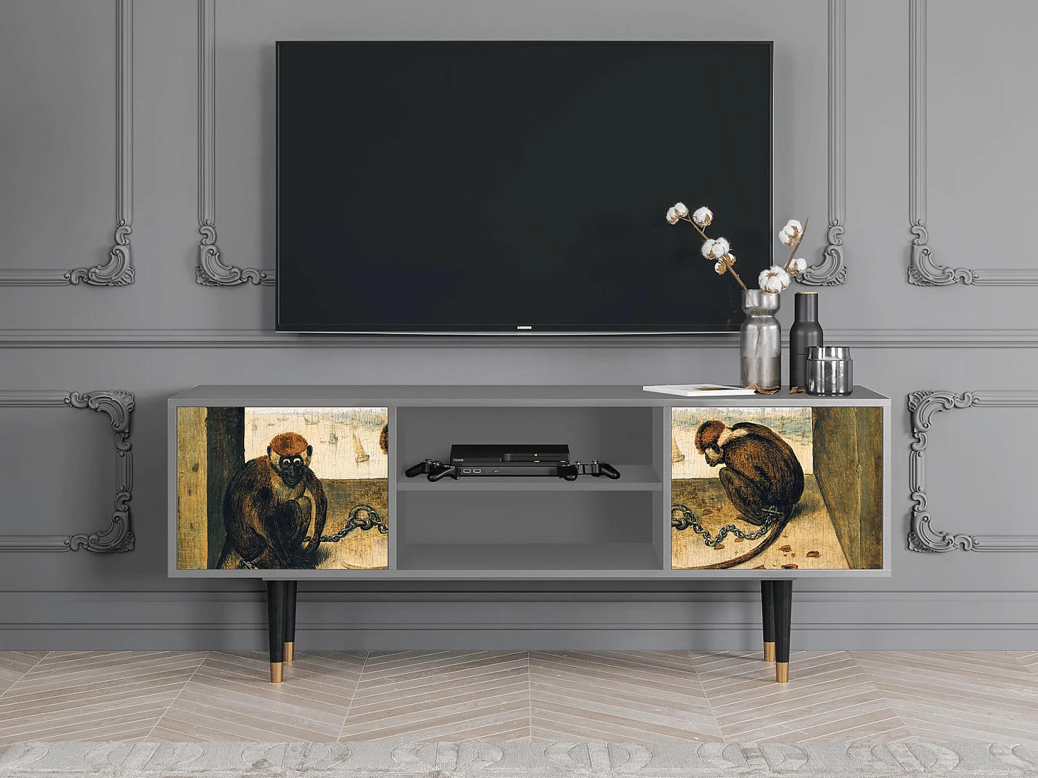 Meuble TV - 170х69х48 cm - T2 - Two Monkeys, Gris