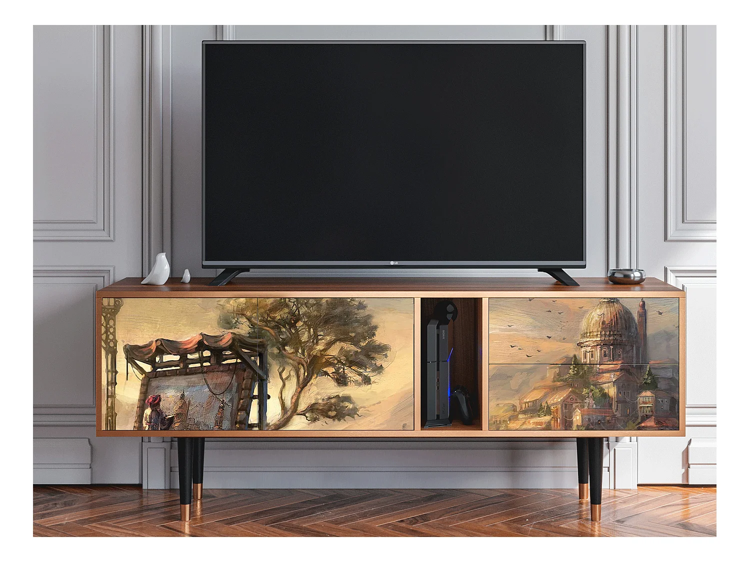 TV-Möbel - 170х69х48 cm - T1 - Venice, Walnuss