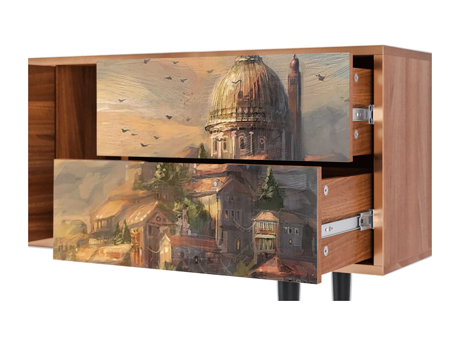 Szafka RTV - 170х69х48 cm - T1 - Venice, Orzech