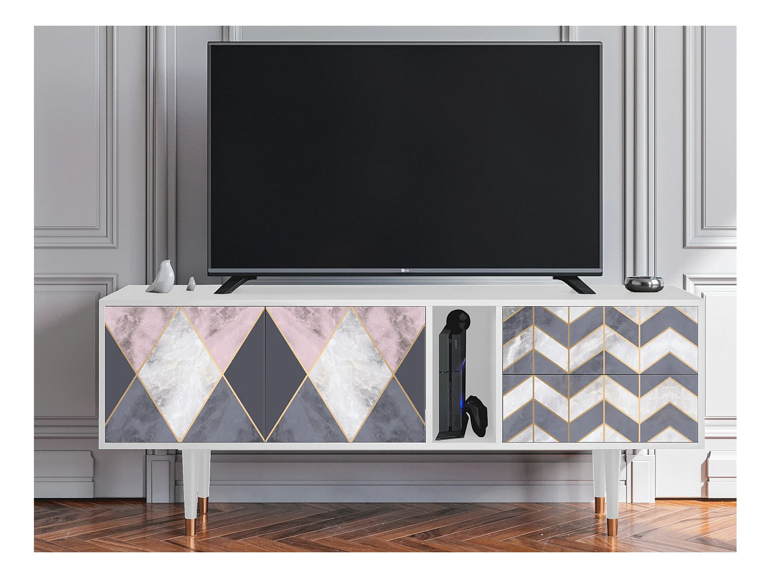 Meuble TV - 170х69х48 cm - T1 - Ideal Harmony, Blanc