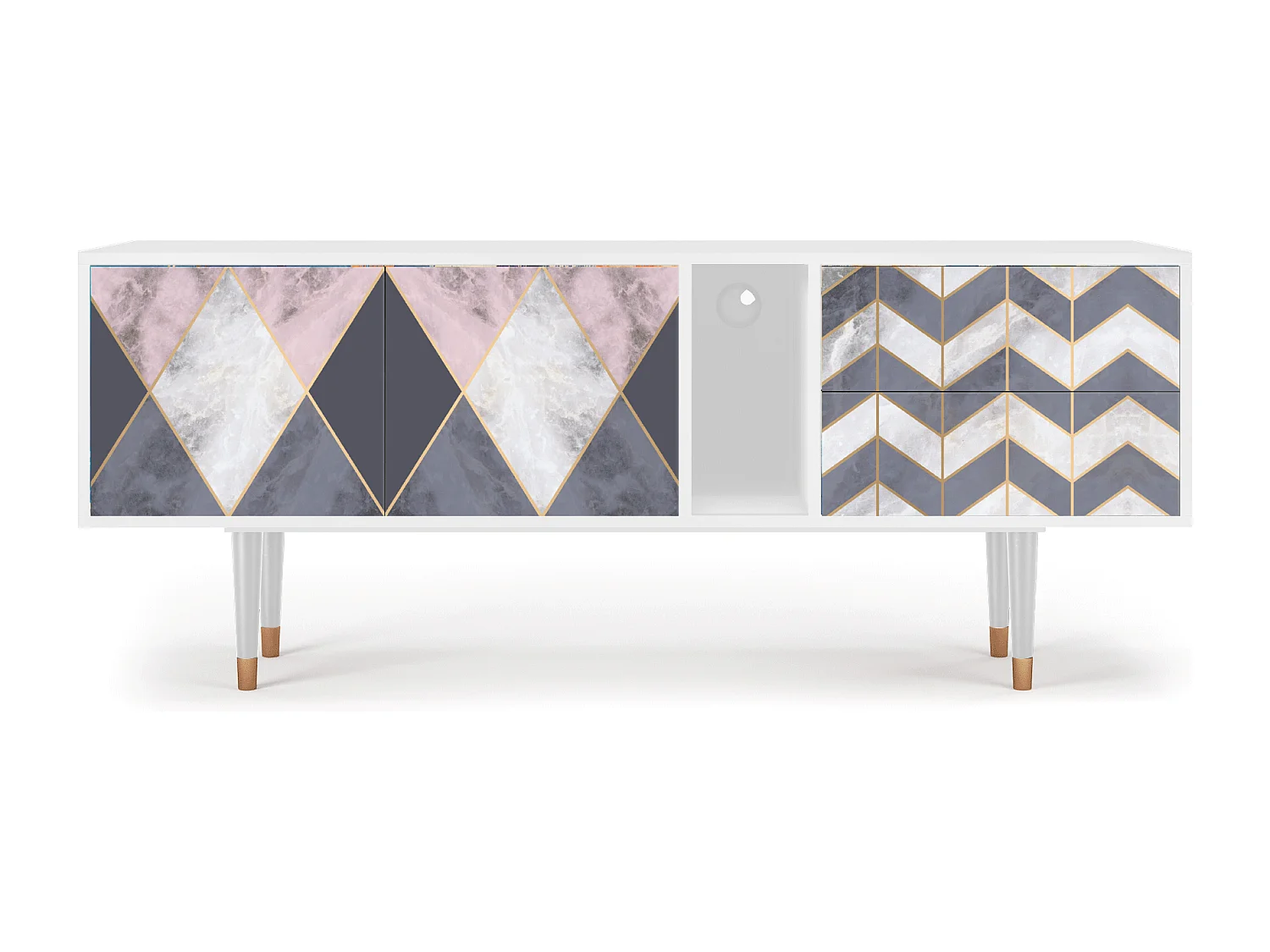 Meuble TV - 170х69х48 cm - T1 - Ideal Harmony, Blanc