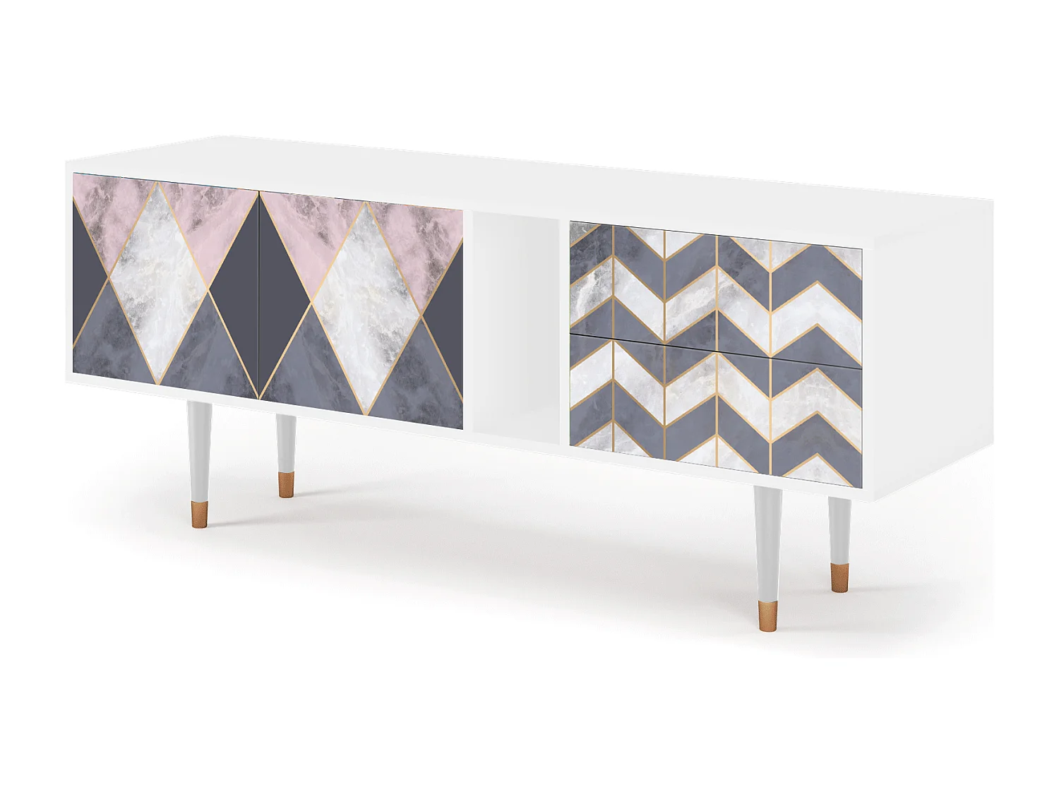 Meuble TV - 170х69х48 cm - T1 - Ideal Harmony, Blanc