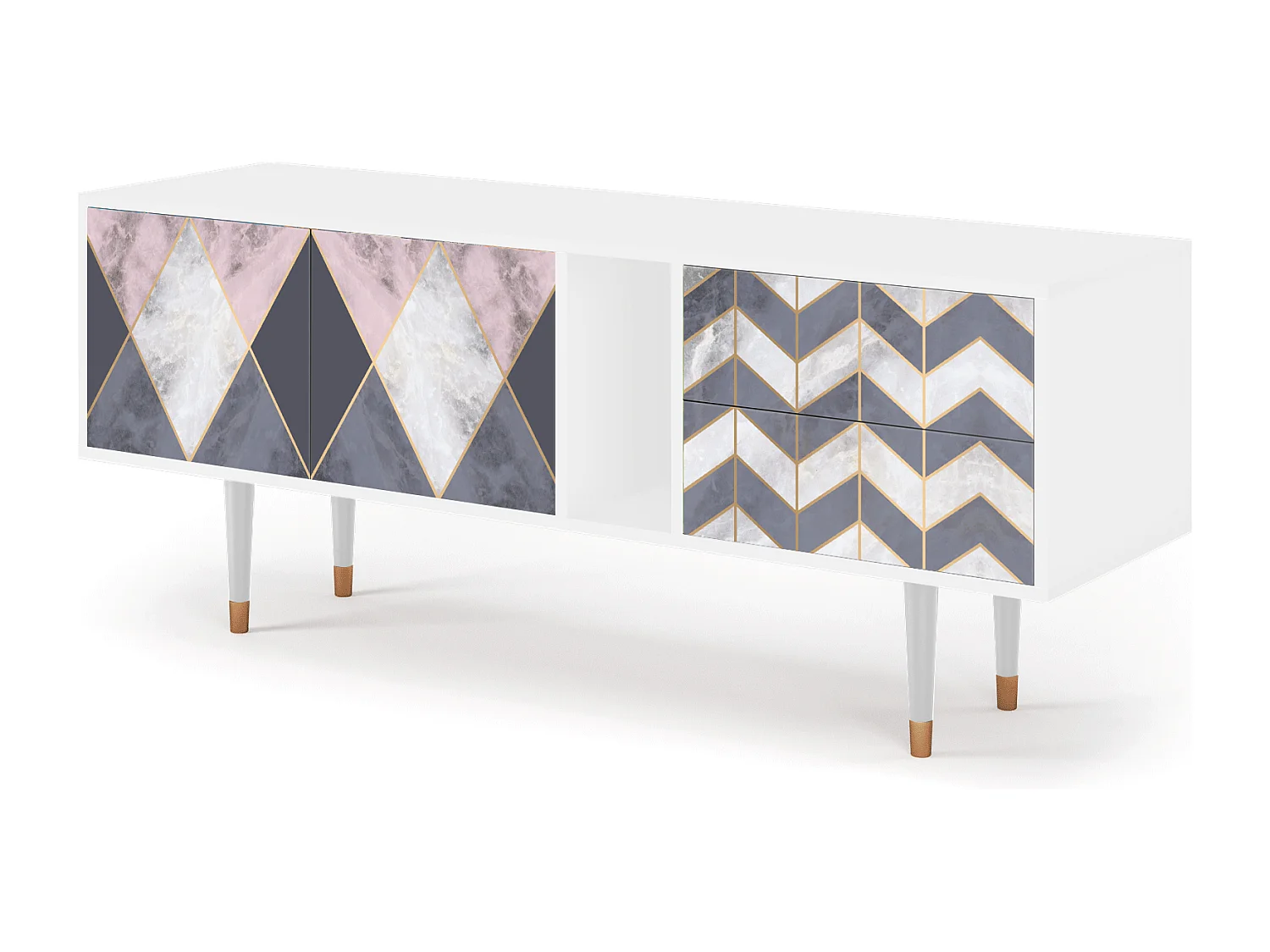 Meuble TV - 170х69х48 cm - T1 - Ideal Harmony, Blanc