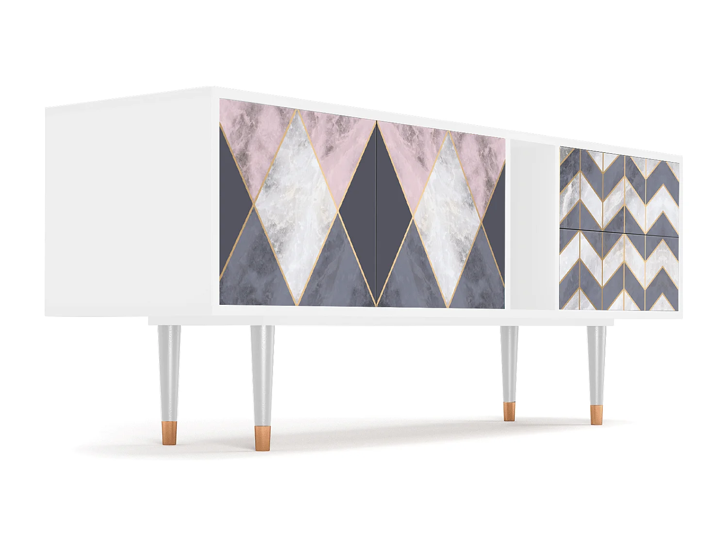 Meuble TV - 170х69х48 cm - T1 - Ideal Harmony, Blanc