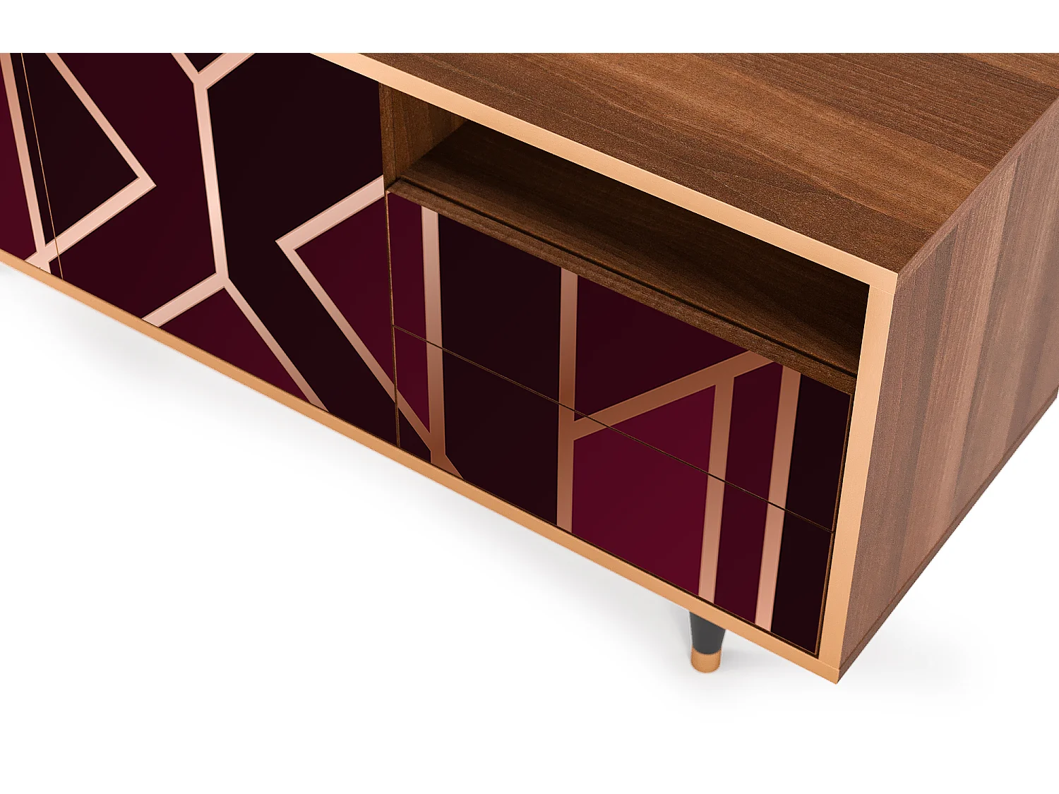 TV-meubel - 125х56х41 cm - T7 - Burgundy Jewelery, Walnoot