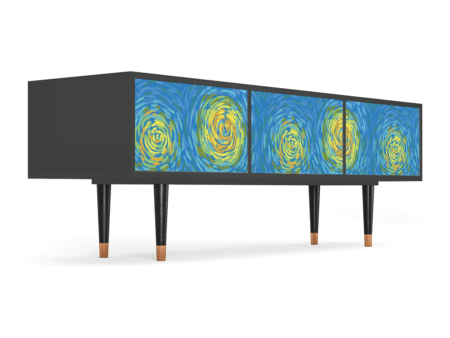 Mueble de TV - 170х59х48 cm - T4 - Van Gogh Lights, Antracite