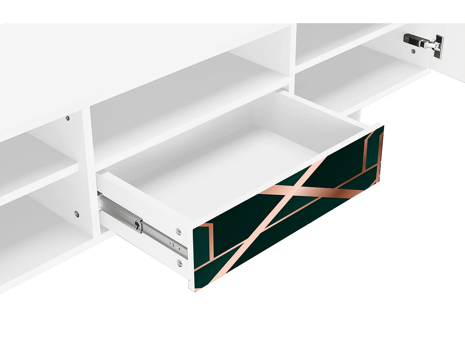 Meuble TV - 170х59х41 cm - T6 - Emerald Gatsby, Blanc