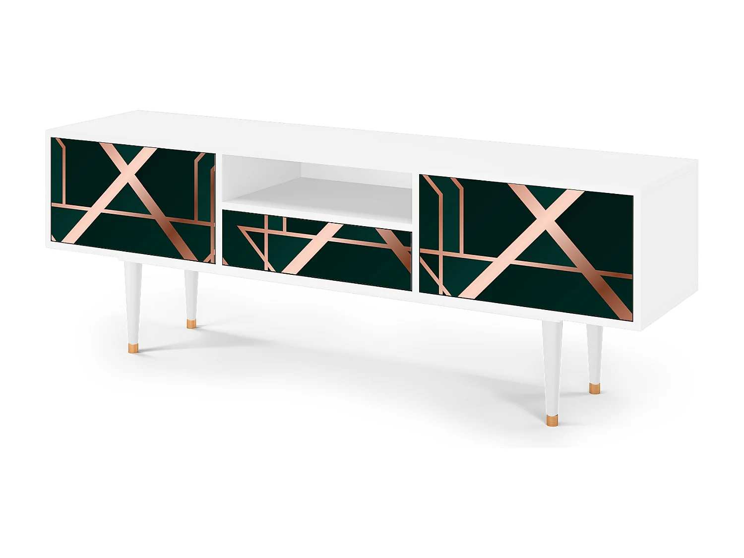 Meuble TV - 170х59х41 cm - T6 - Emerald Gatsby, Blanc