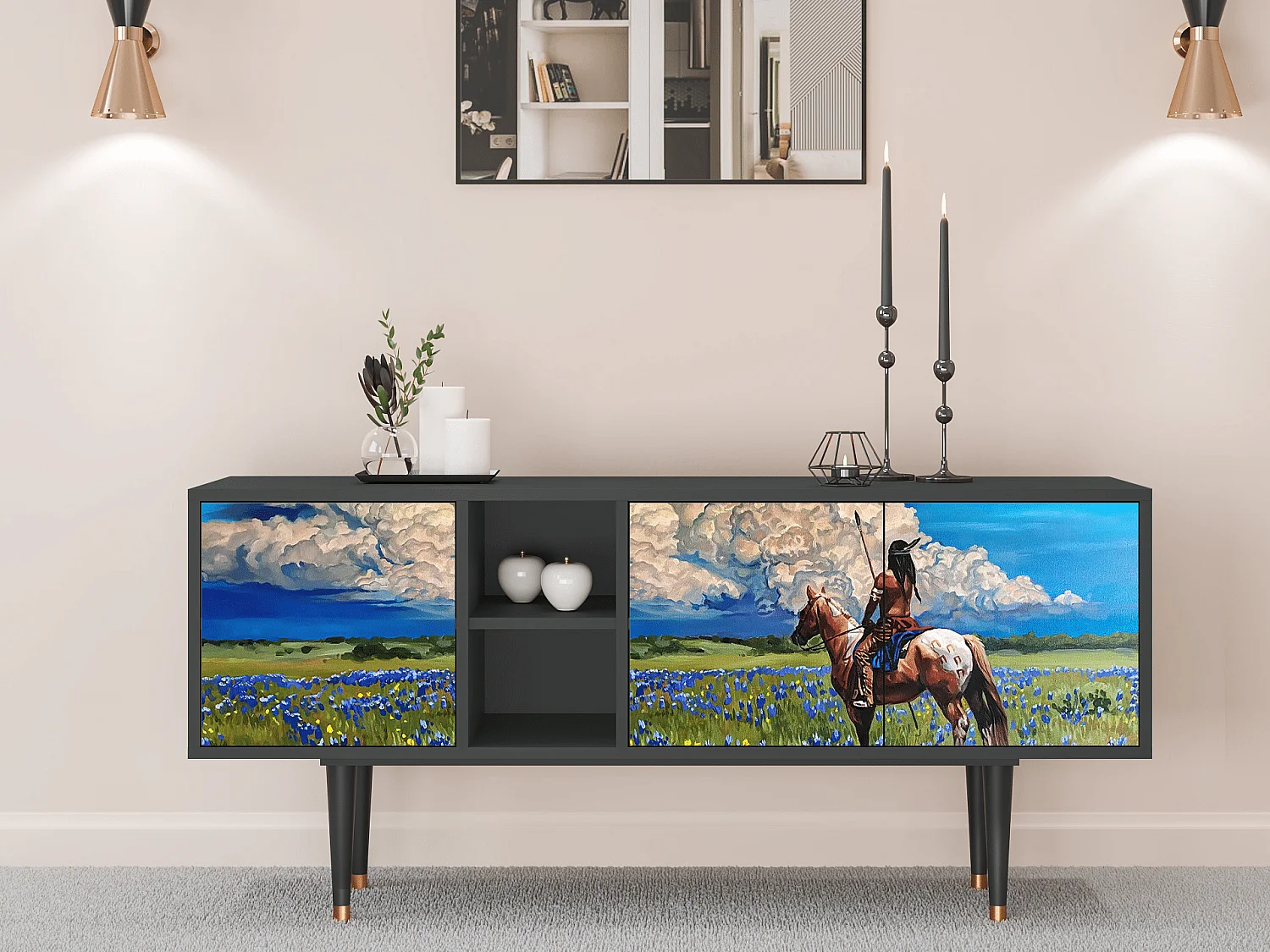 Meuble TV - 150х69х41 cm - T5 - Thunderheads by Dean, Anthracite