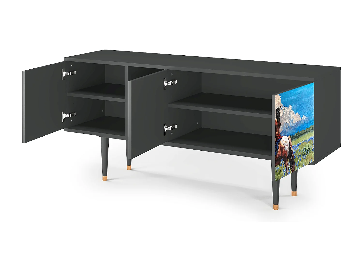 Meuble TV - 150х69х41 cm - T5 - Thunderheads by Dean, Anthracite