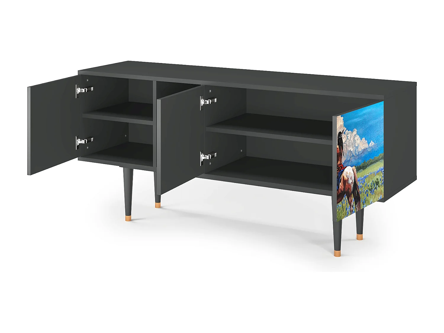 Meuble TV - 150х69х41 cm - T5 - Thunderheads by Dean, Anthracite