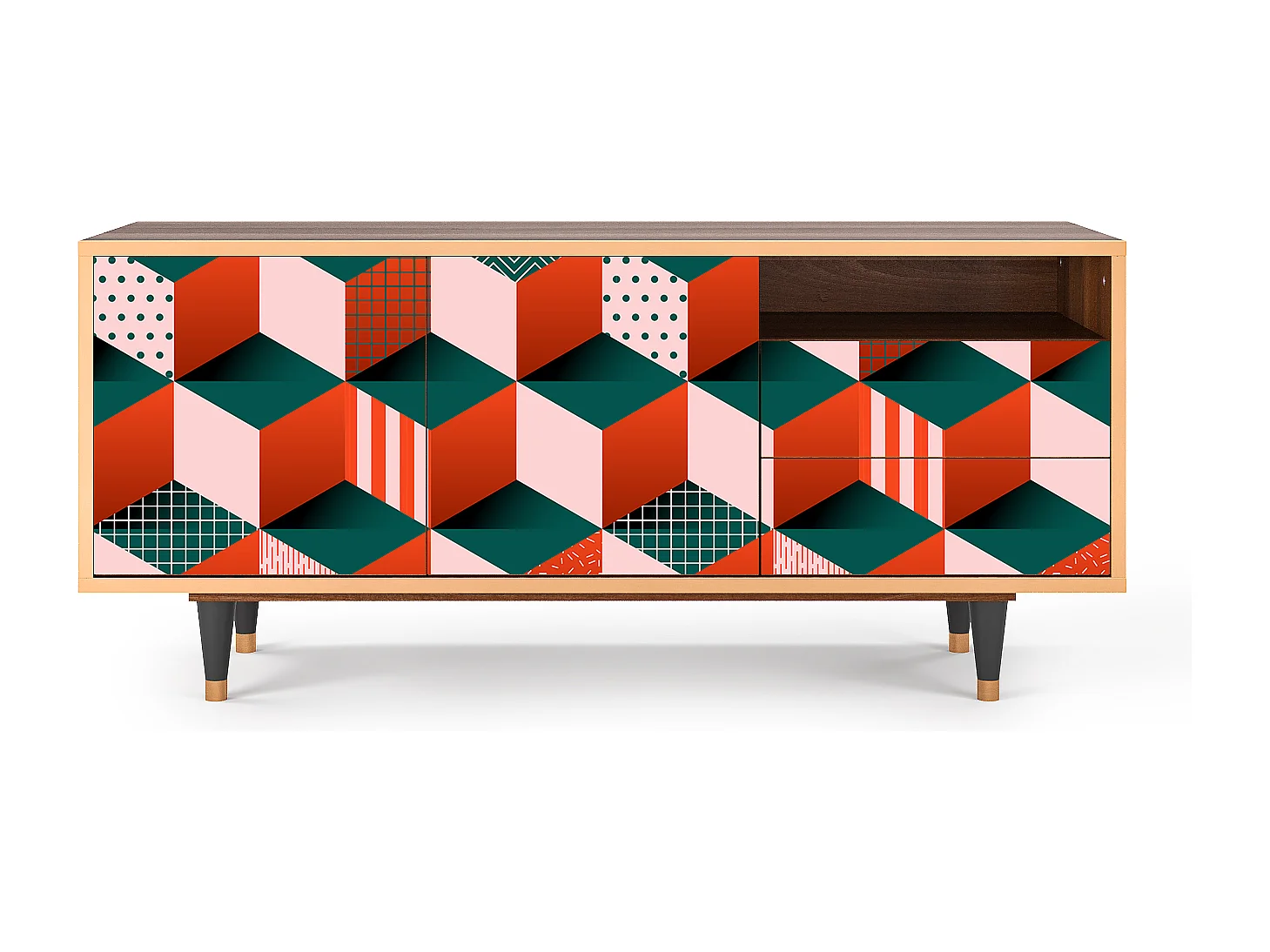 Mobile TV - 125х56х41 cm - T7 - Pepsi-Cola, Noce