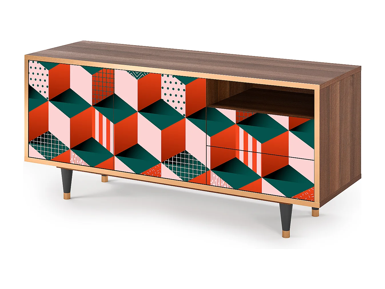 Mobile TV - 125х56х41 cm - T7 - Pepsi-Cola, Noce