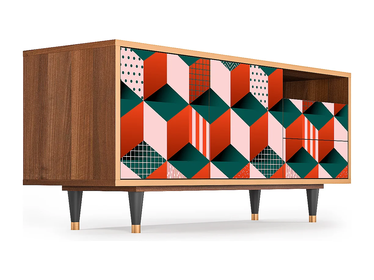 Mobile TV - 125х56х41 cm - T7 - Pepsi-Cola, Noce