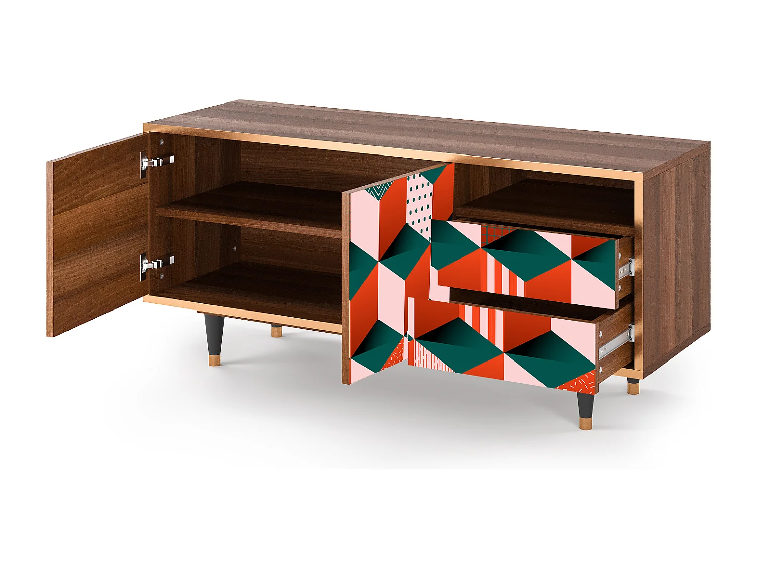 Mobile TV - 125х56х41 cm - T7 - Pepsi-Cola, Noce