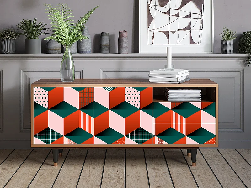 Mobile TV - 125х56х41 cm - T7 - Pepsi-Cola, Noce