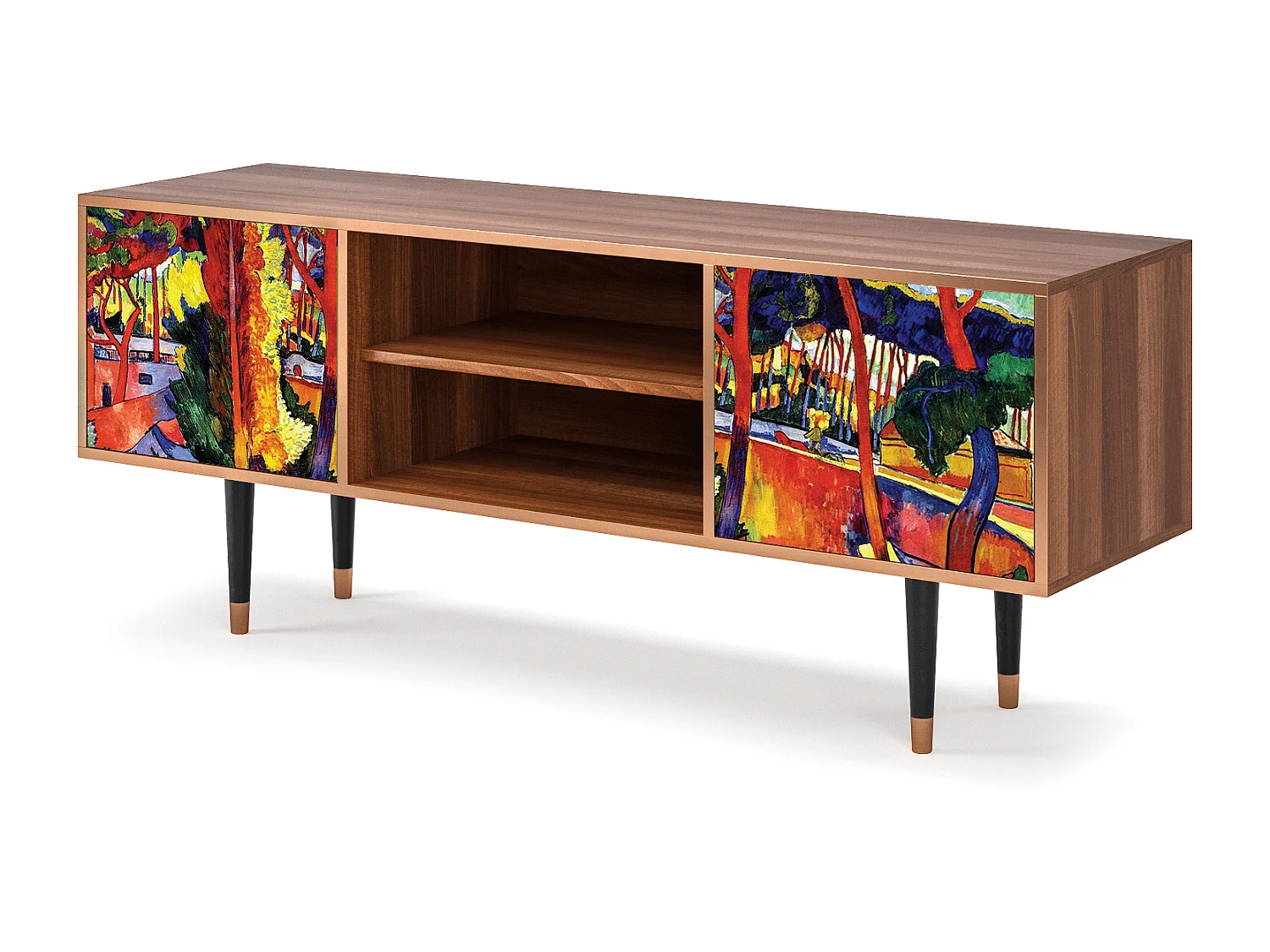 TV-Möbel - 170х69х48 cm - T2 - The Turning Road, Walnuss