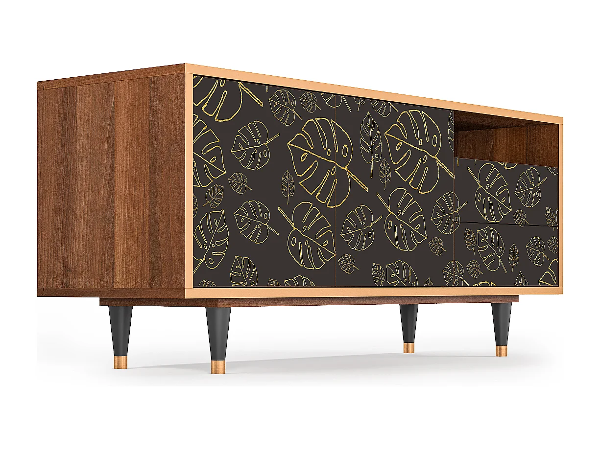 Mueble de TV - 125х56х41 cm - T7 - Fall Of The Leaves, Nogal