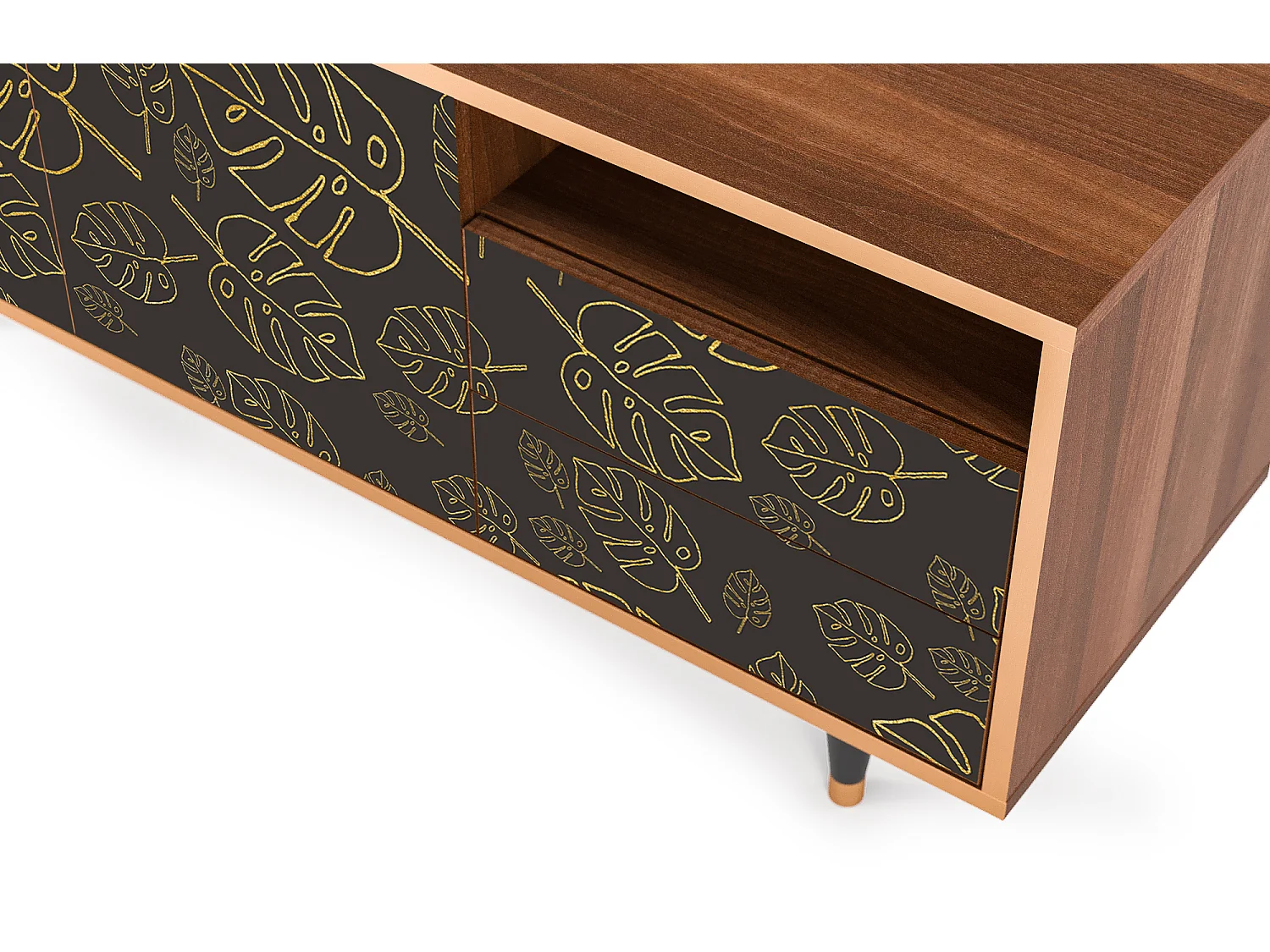 Mueble de TV - 125х56х41 cm - T7 - Fall Of The Leaves, Nogal