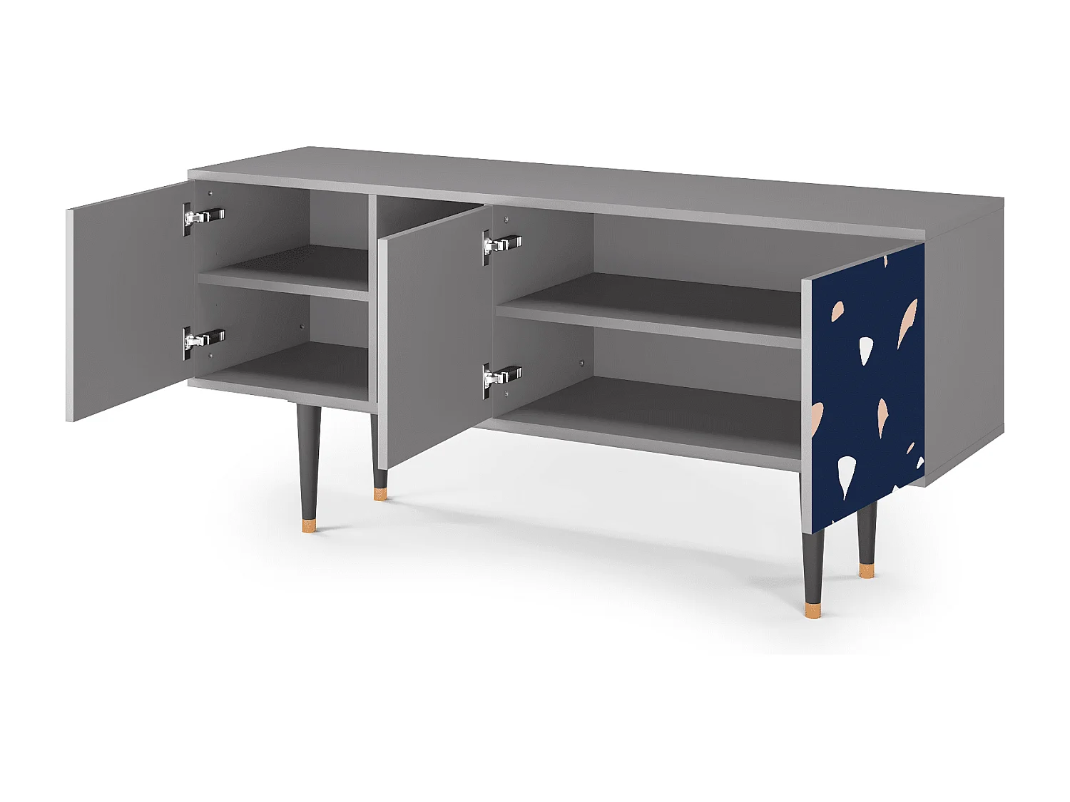 Meuble TV - 150х69х41 cm - T5 - Space Satellites, Gris