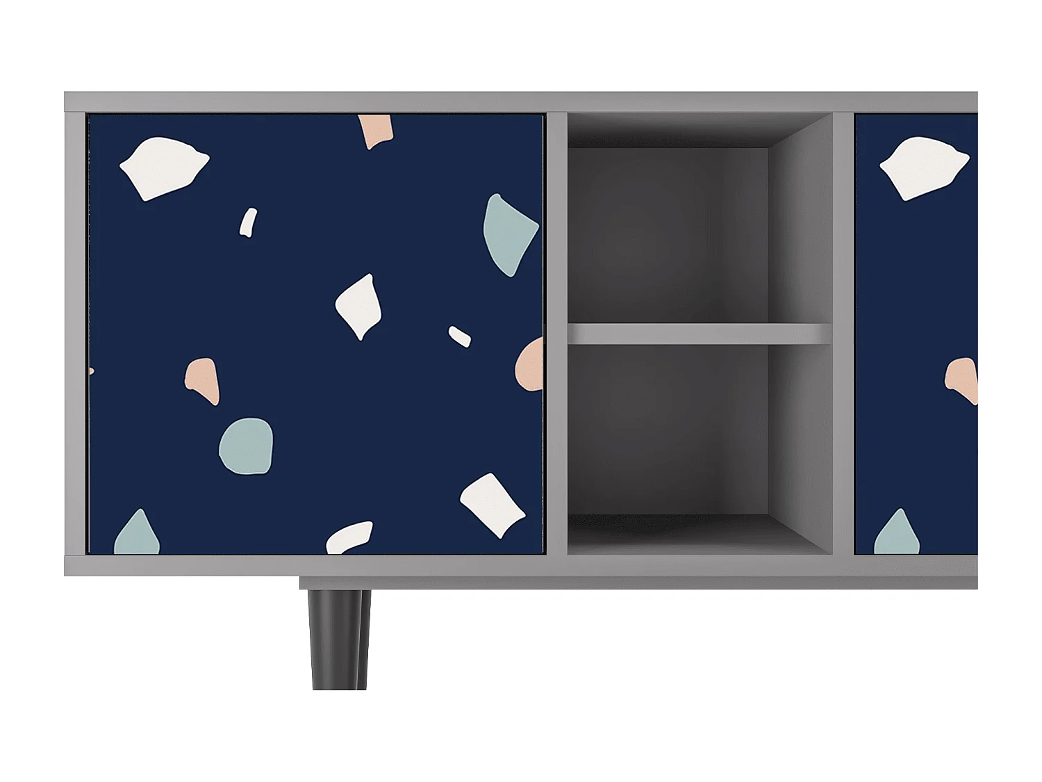 TV-meubel - 150х69х41 cm - T5 - Space Satellites, Grijs