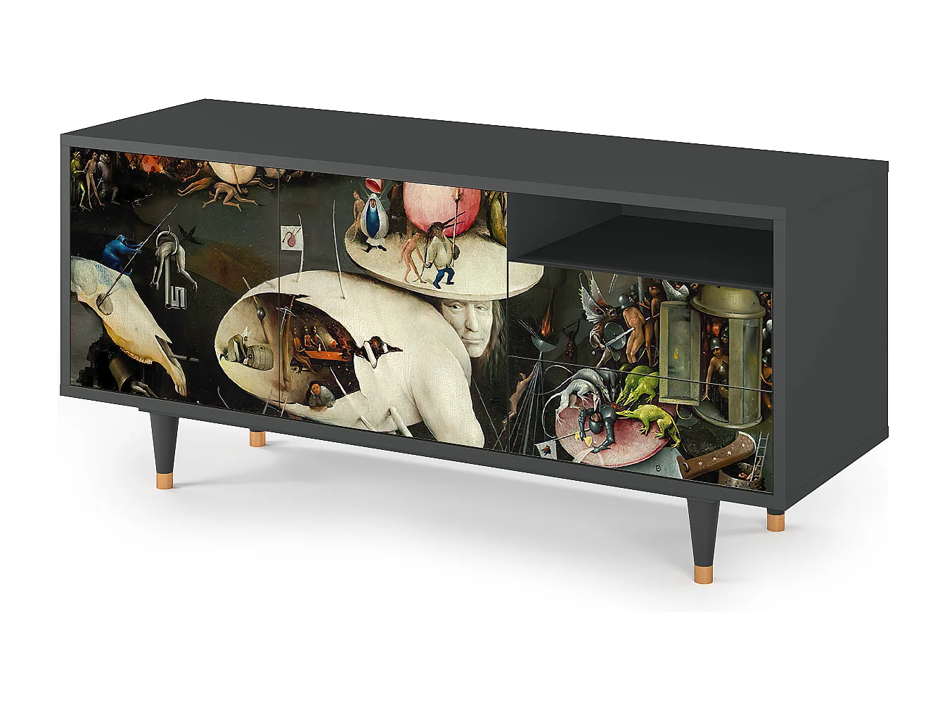 Mueble de TV - 125х56х41 cm - T7 - The Garden 2, Antracite