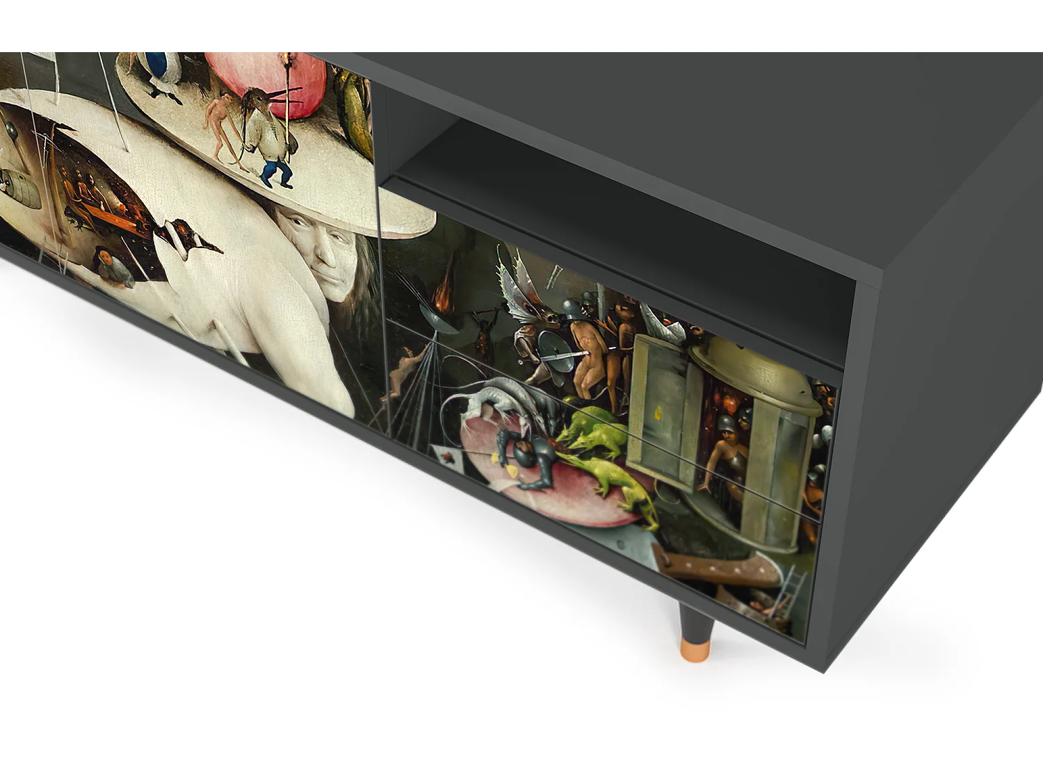 TV-meubel - 125х56х41 cm - T7 - The Garden 2, Antraciet