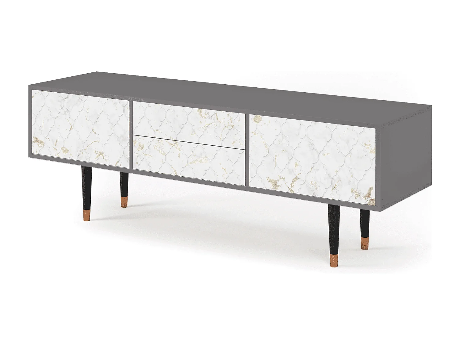 Meuble TV - 170х59х48 cm - T4 - Sweet Cotton, Gris