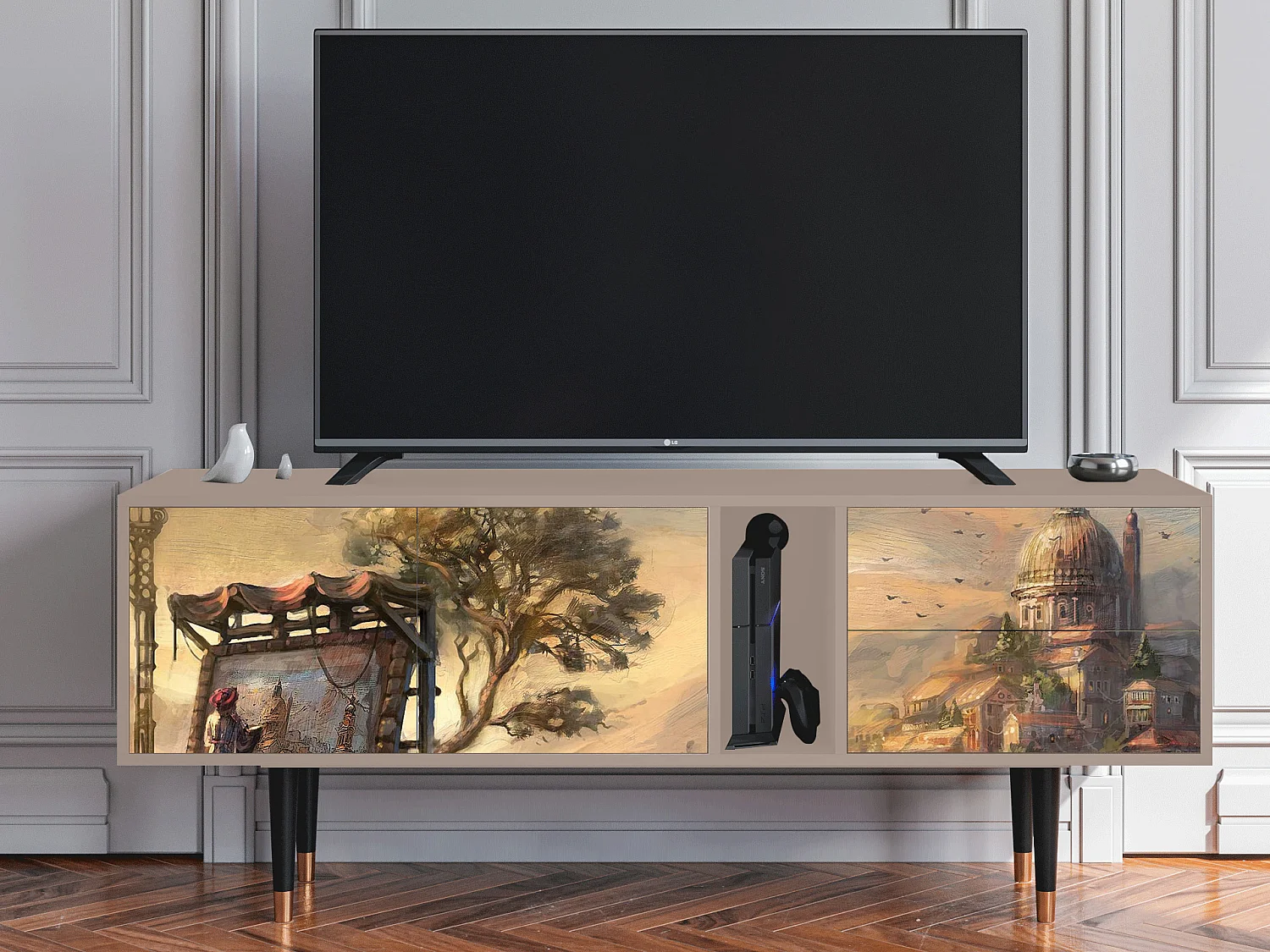 Meuble TV - 170х69х48 cm - T1 - Venice, Latte