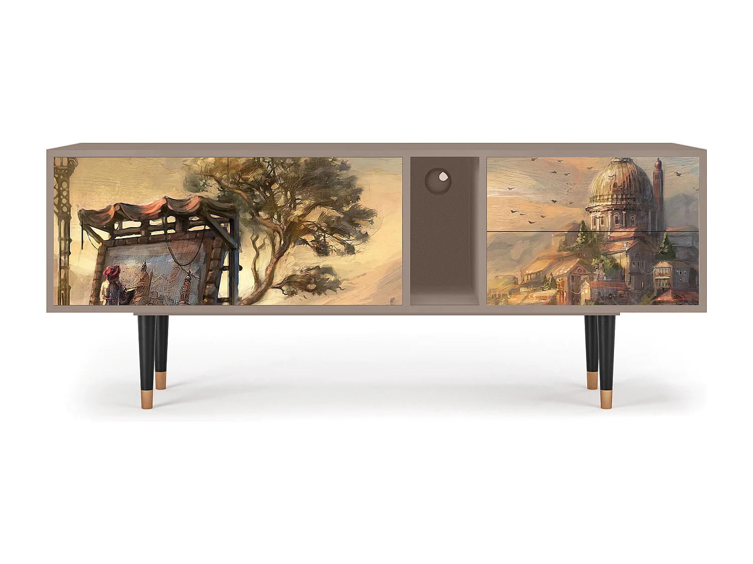 Meuble TV - 170х69х48 cm - T1 - Venice, Latte