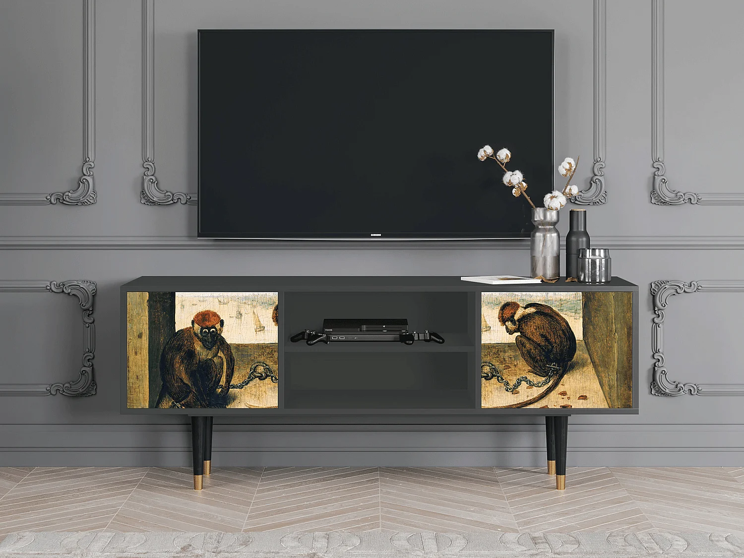 TV-Möbel - 170х69х48 cm - T2 - Two Monkeys, Anthrazit