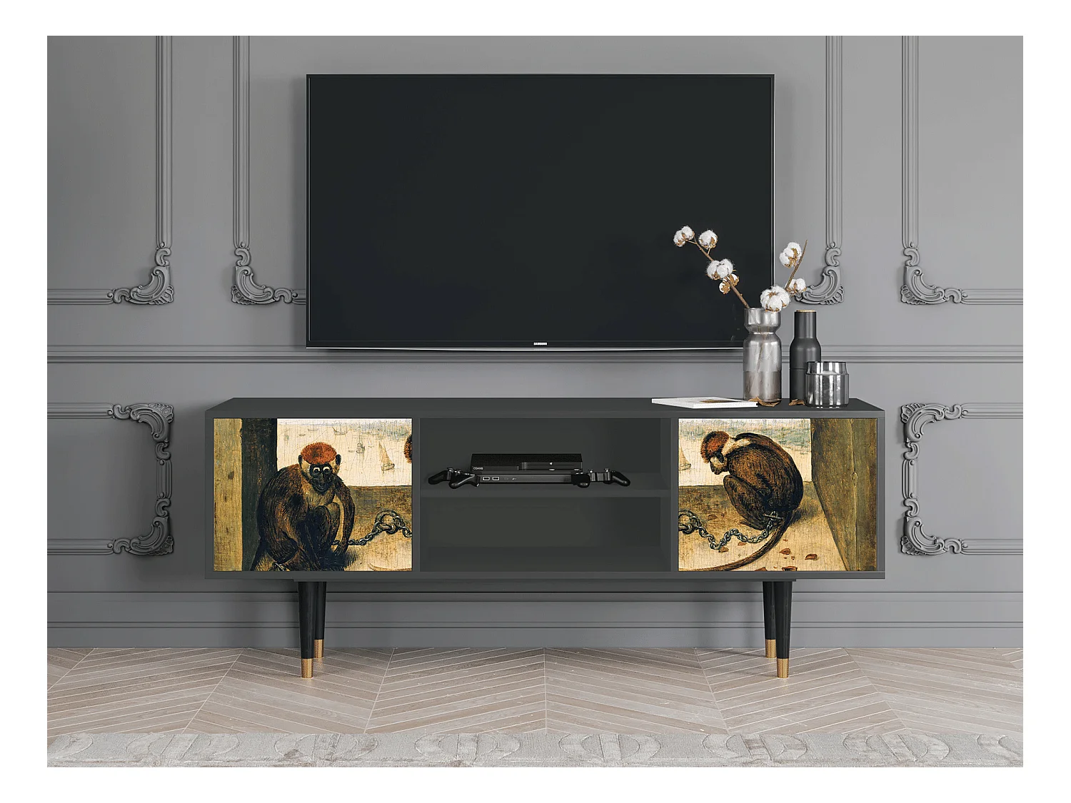 Meuble TV - 170х69х48 cm - T2 - Two Monkeys, Anthracite
