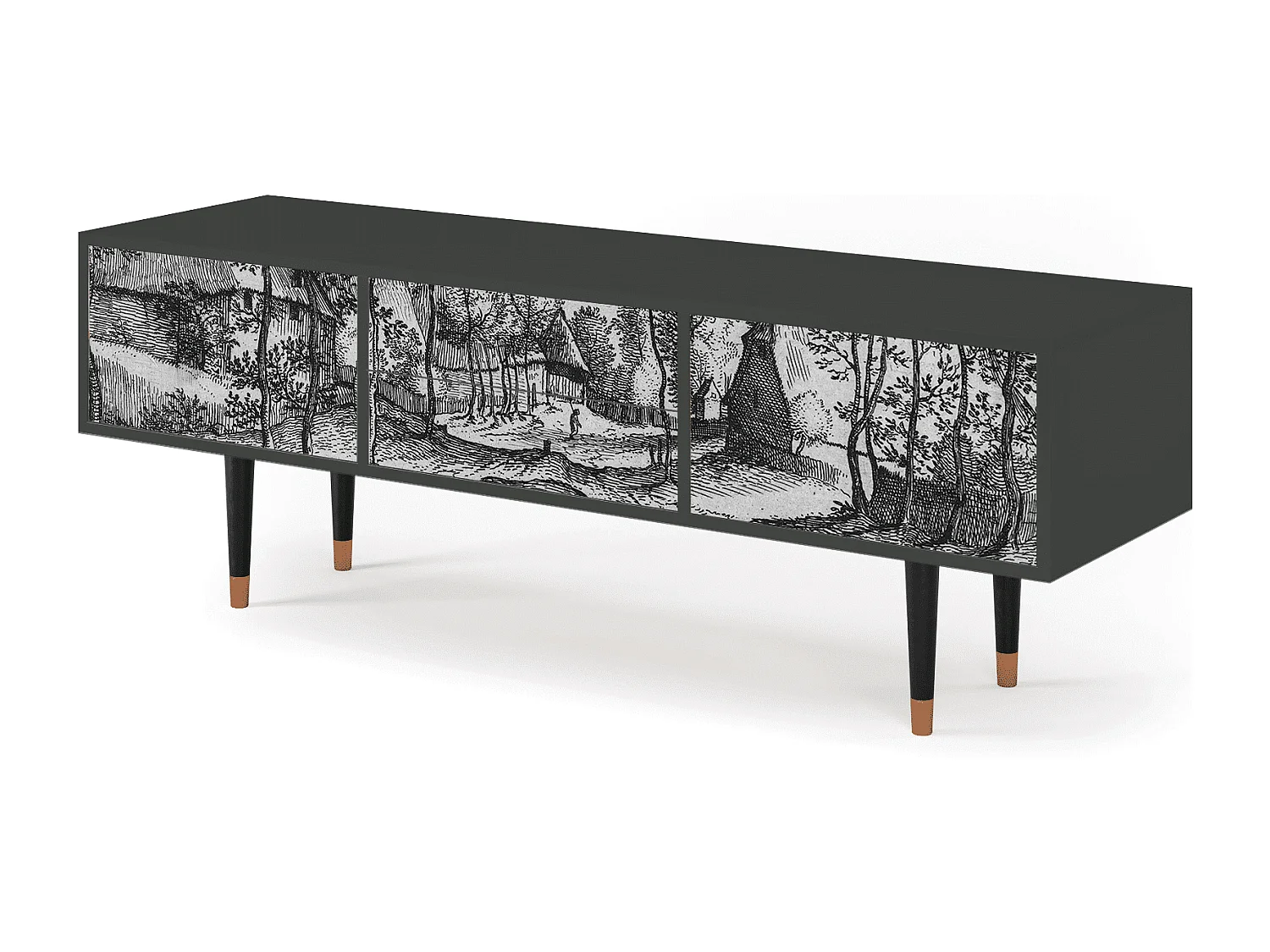 Meuble TV - 170х59х48 cm - T4 - Village Road, Anthracite