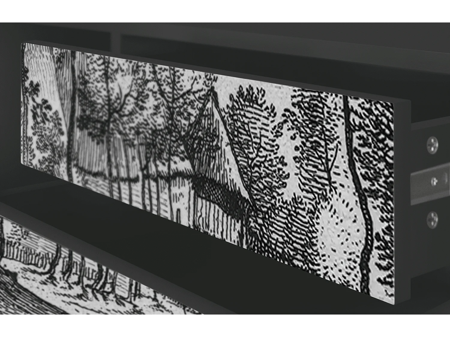 Mueble de TV - 170х59х48 cm - T4 - Village Road, Antracita