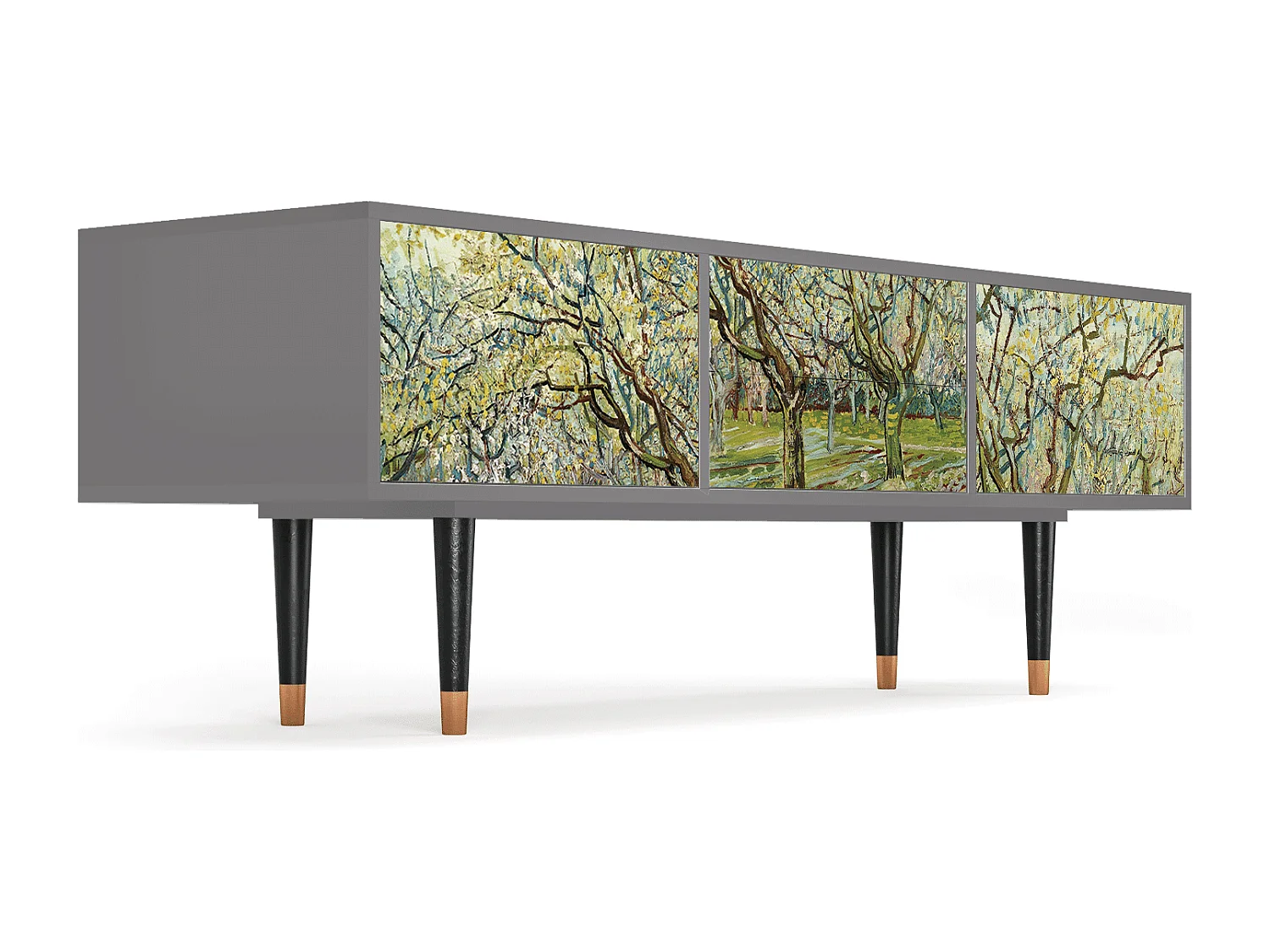 Mueble de TV - 170х59х48 cm - T4 - The Branco Orchard, Cinza