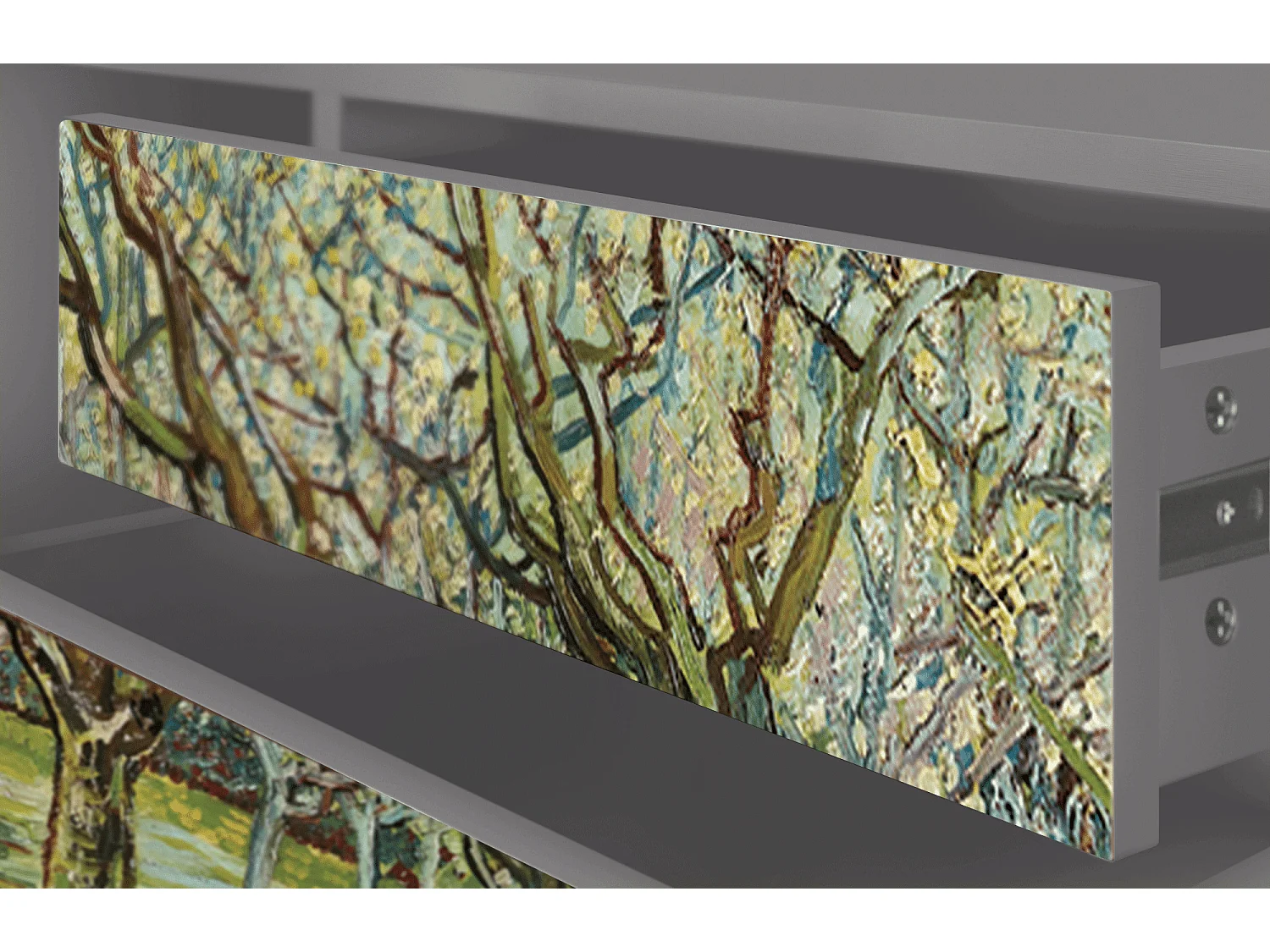 Mueble de TV - 170х59х48 cm - T4 - The Branco Orchard, Cinza