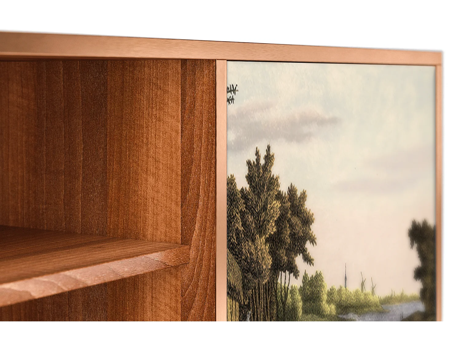 Szafka RTV - 170х69х48 cm - T2 - Mill along a River, Orzech