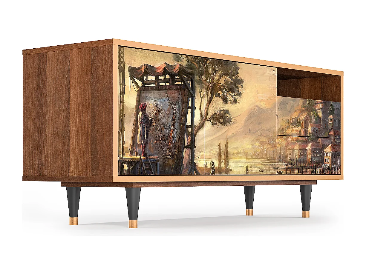 Mobile TV - 125х56х41 cm - T7 - Venice, Noce