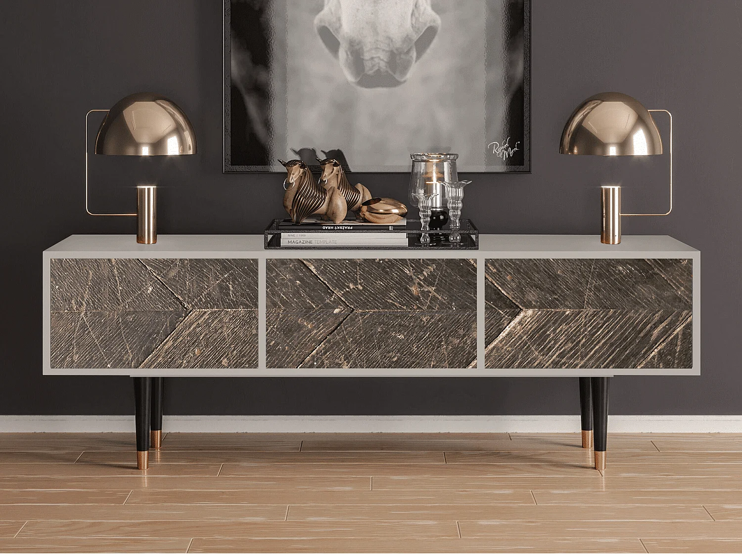 Meuble TV - 170х59х48 cm - T4 - Wise Tree, Sable