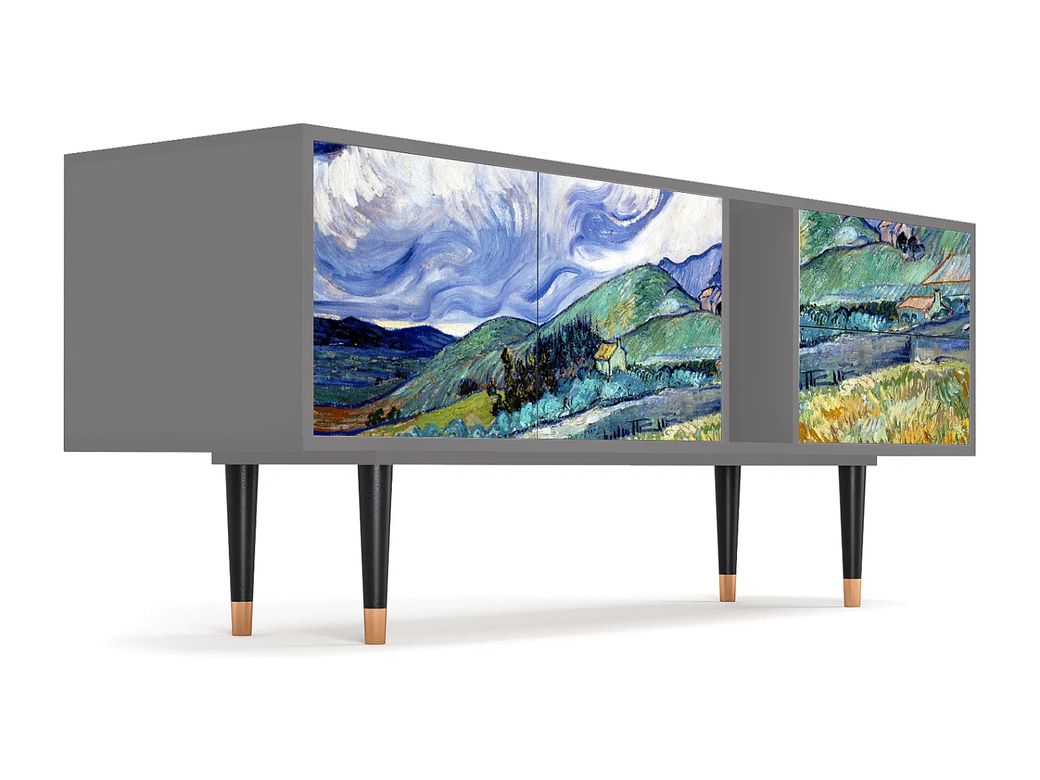 Mobile TV - 170х69х48 cm - T1 - Landscape, Grigio