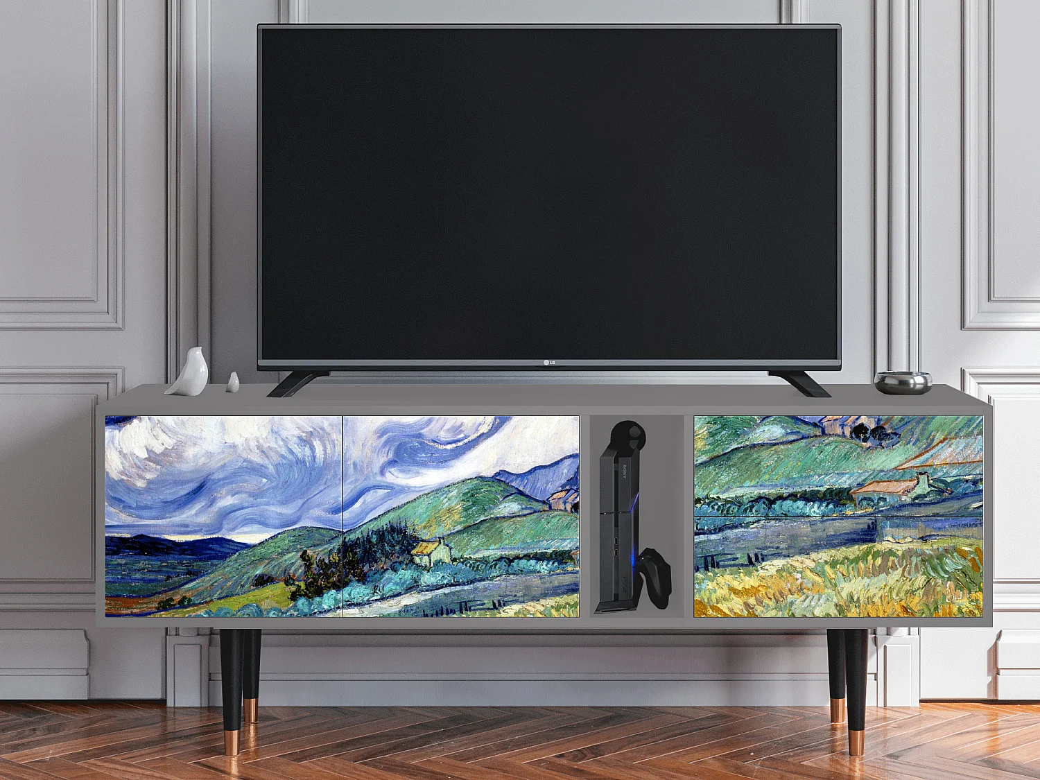 TV-Möbel - 170х69х48 cm - T1 - Landscape, Grau