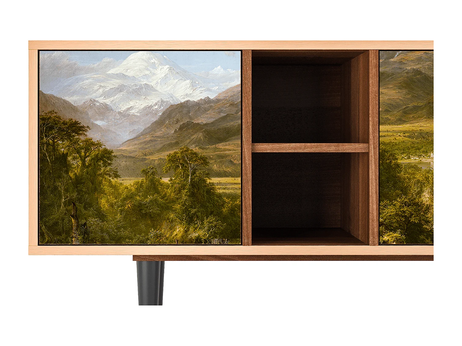 Mueble de TV - 150х69х41 cm - T5 - The Heart of the Andes , Nogueira