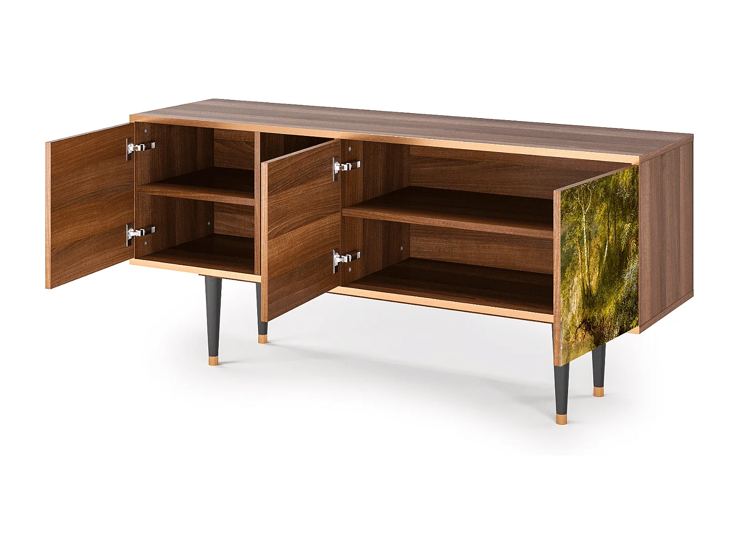 Mueble de TV - 150х69х41 cm - T5 - The Heart of the Andes , Nogueira