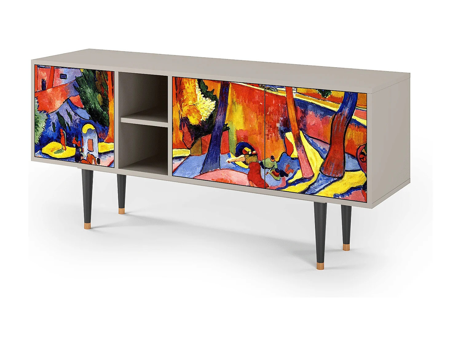 Szafka RTV - 150х69х41 cm - T5 - The Turning Road, Piaskowy