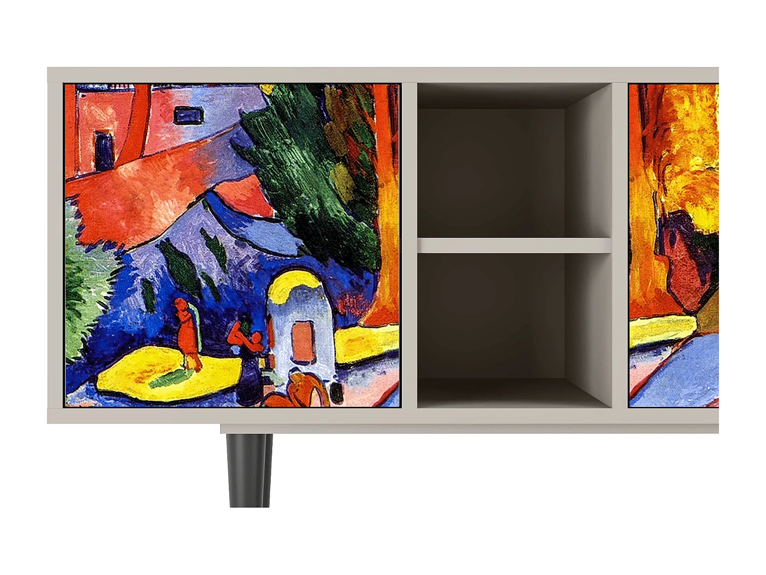 Szafka RTV - 150х69х41 cm - T5 - The Turning Road, Piaskowy