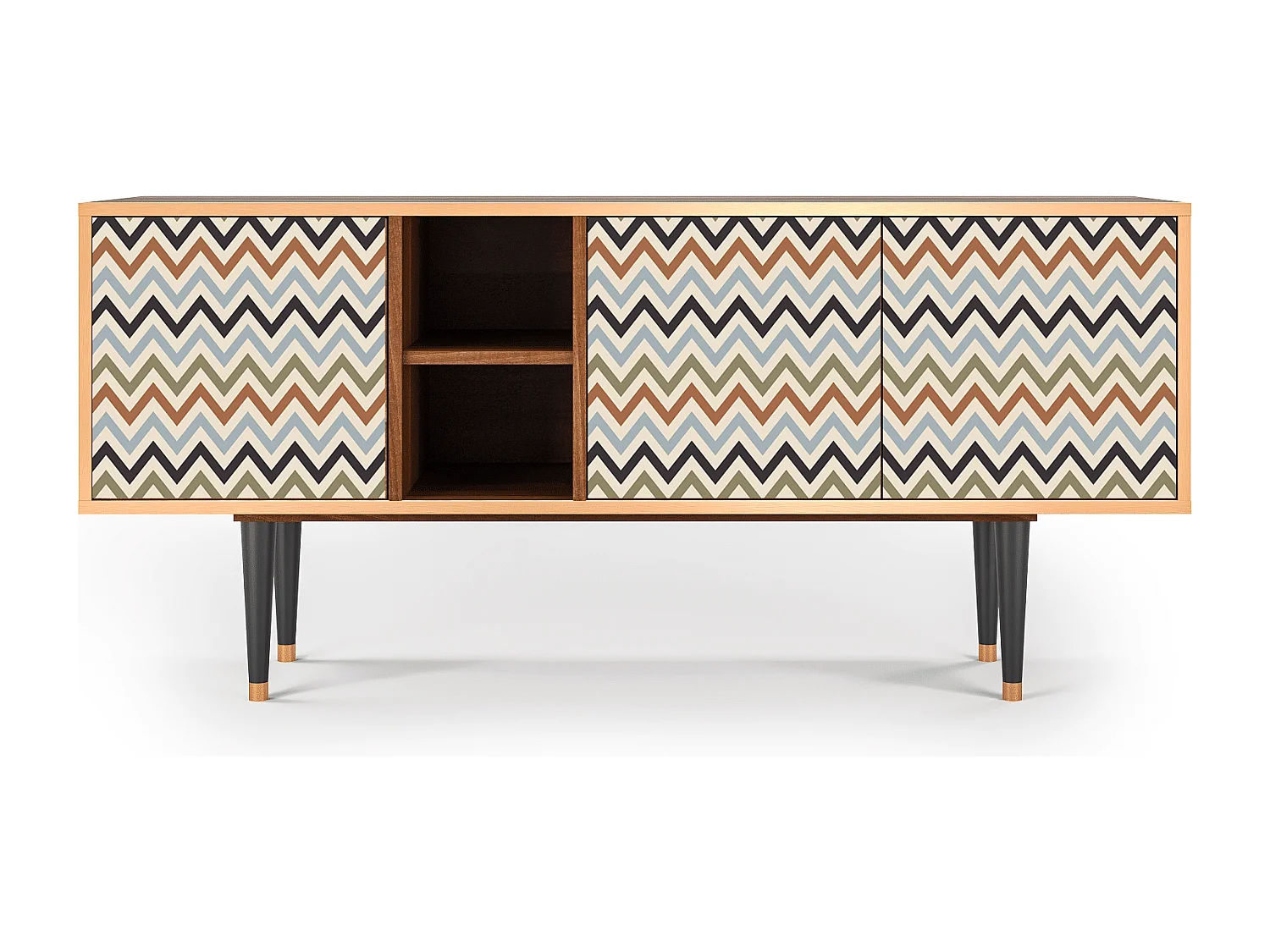 Mobile TV - 150х69х41 cm - T5 - Bright Ripple, Noce