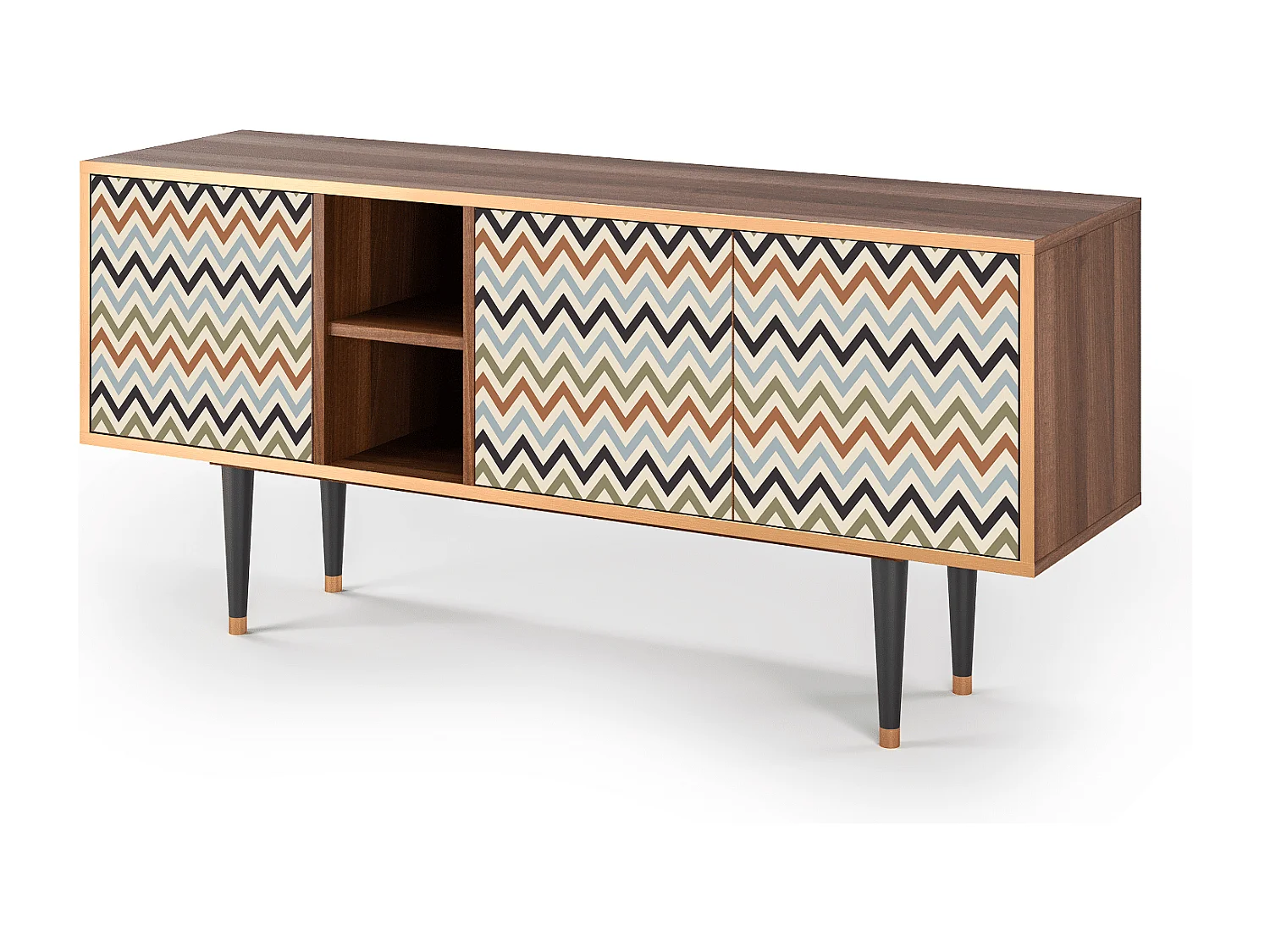 Mobile TV - 150х69х41 cm - T5 - Bright Ripple, Noce