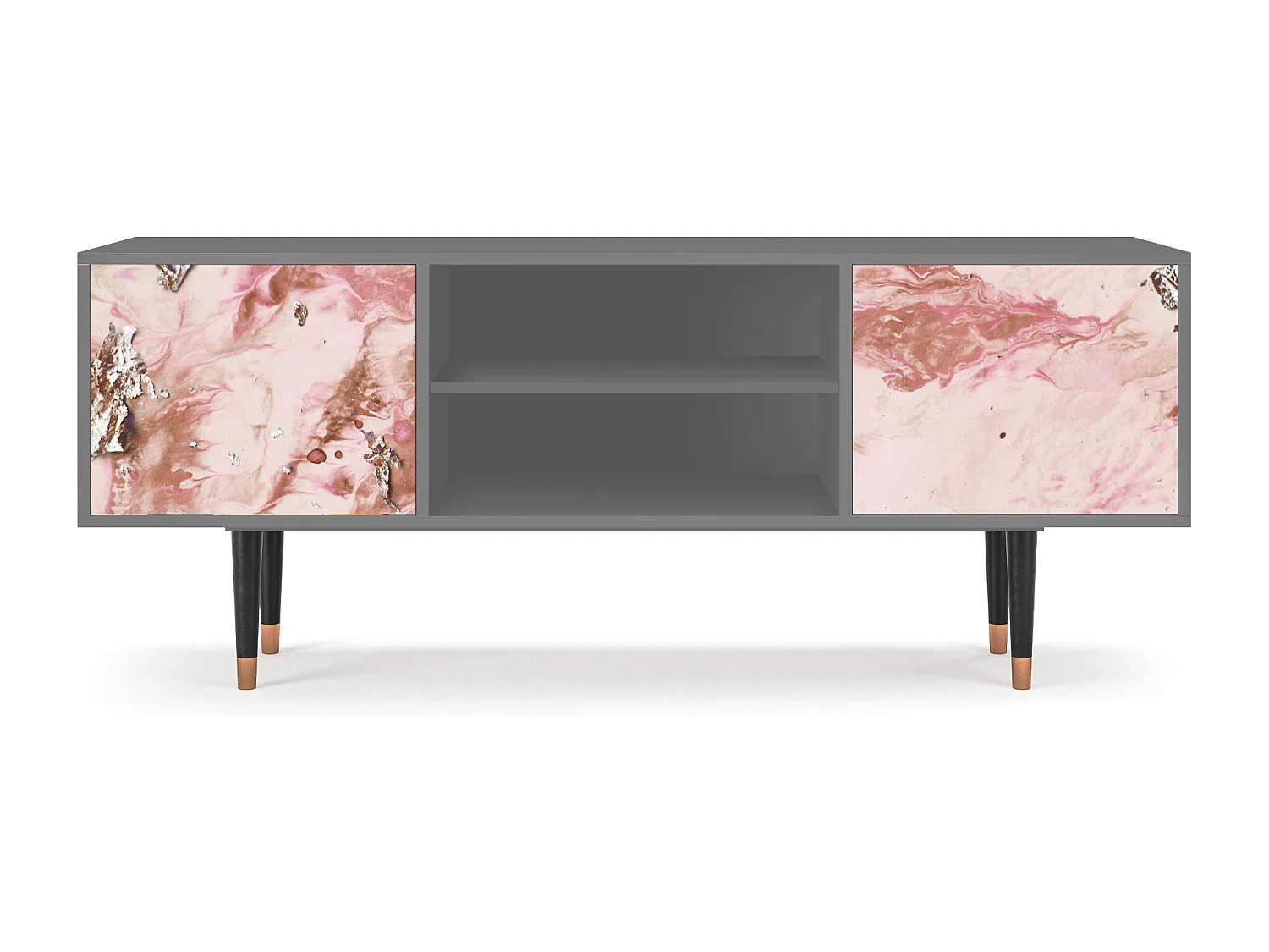 Mueble de TV - 170х69х48 cm - T2 - Cotton Candy, Cinza