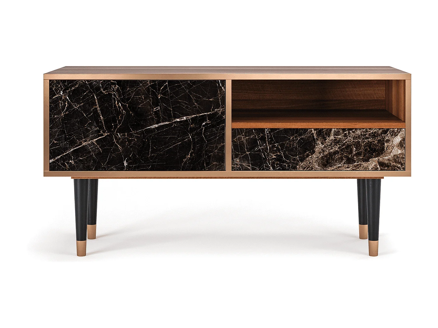 Meuble TV - 115х59х48 cm - T3 - Night Abyss, Noyer